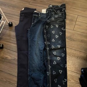 3 pairs of girls size 10 pants.